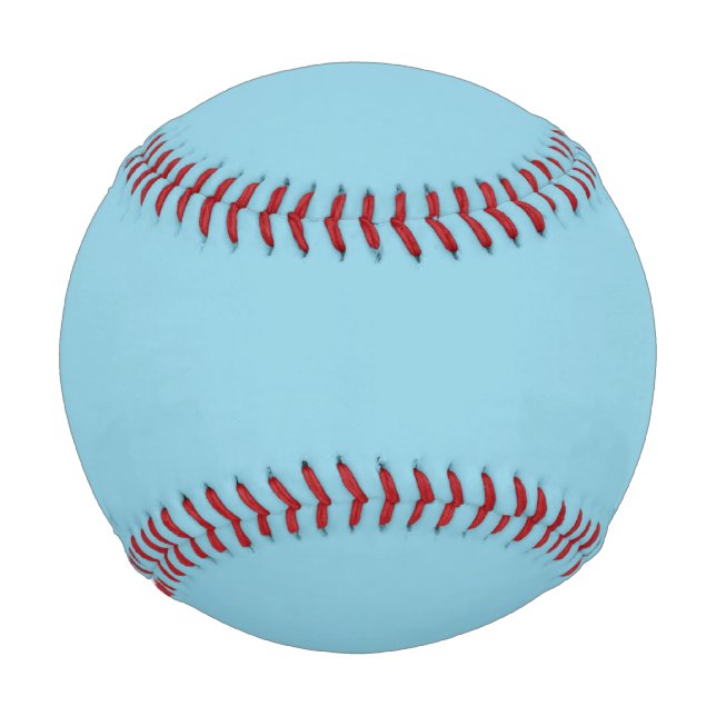 Solid color plain Winter light Blue Baseball (Front)