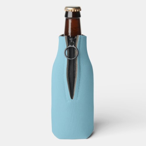 Solid color plain Winter light Blue Bottle Cooler