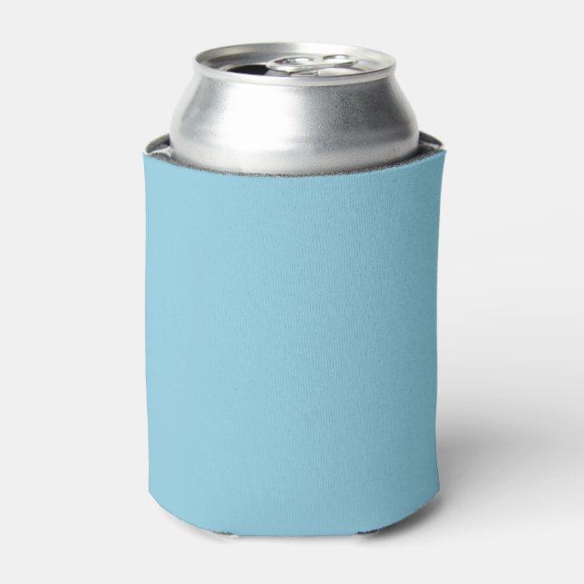 Solid color plain Winter light Blue Can Cooler (Can Front)