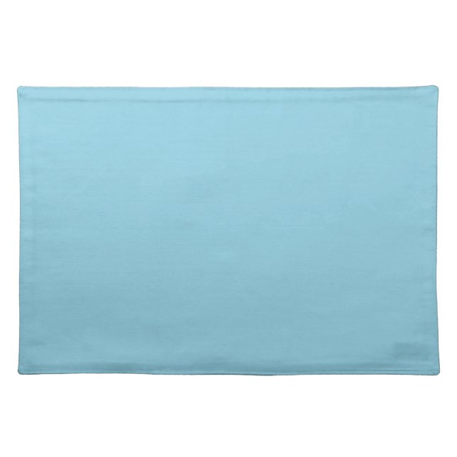 Solid color plain Winter light Blue Cloth Placemat (Front)