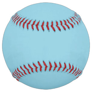 Solid color plain Winter light Blue Softball