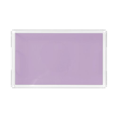 Solid color plain wisteria light purple acrylic tray