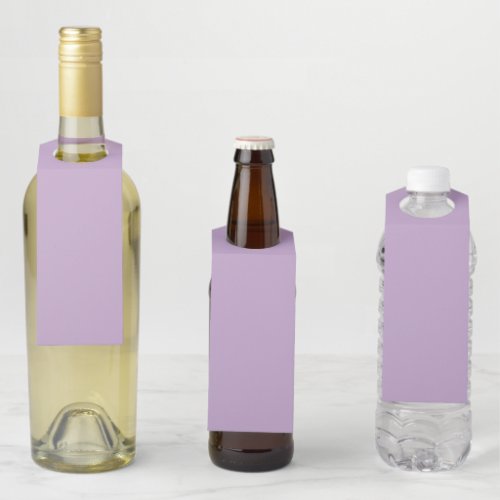 Solid color plain wisteria light purple bottle hanger tag