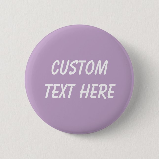 Solid color plain wisteria light purple button (Front)