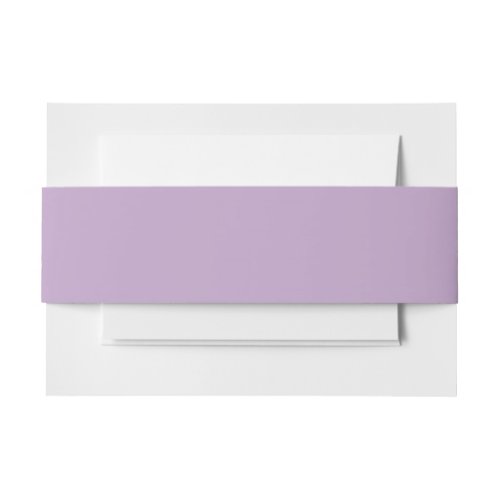 Solid color plain wisteria light purple invitation belly band