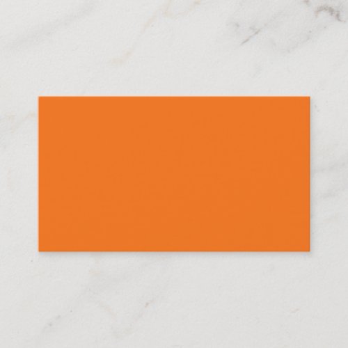 Solid Color Pumpkin Orange Business Card