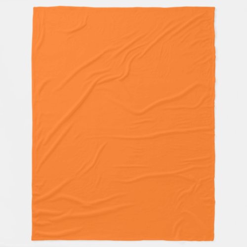 Solid Color Pumpkin Orange Fleece Blanket