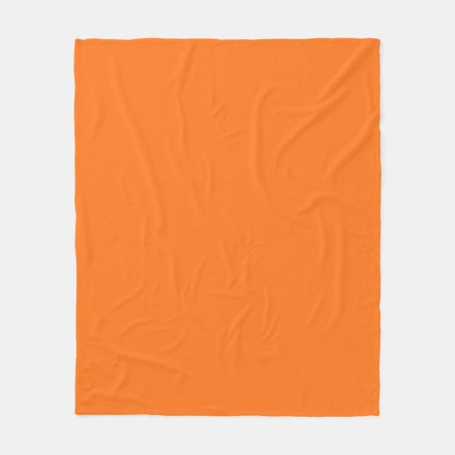 Solid Color Pumpkin Orange Fleece Blanket