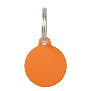 Solid Color: Pumpkin Orange Pet Name Tag