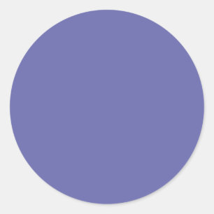 Solid Color   purple blue periwinkle Classic Round Sticker