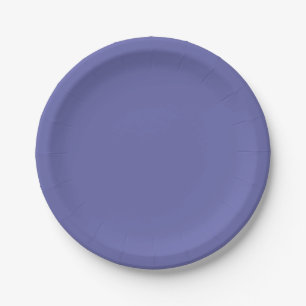 Solid Color purple blue periwinkle Paper Plates