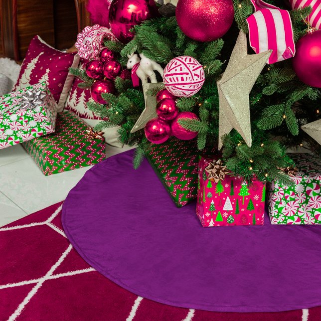 Solid Color Purple Brushed Polyester Tree Skirt (Solid Color Purple Brushed Polyester Tree Skirt)