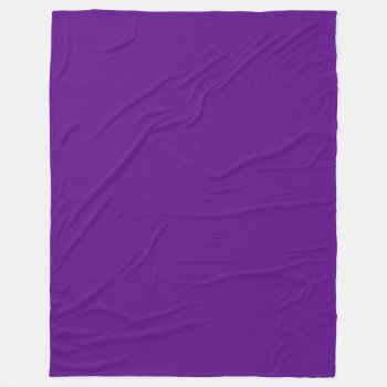 Solid Color: Purple Fleece Blanket by FantabulousPatterns at Zazzle