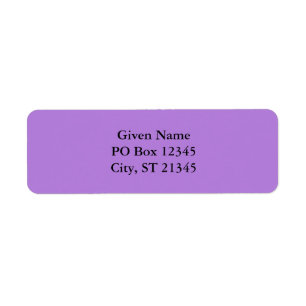 Solid Color Purple Lavender Blank Label