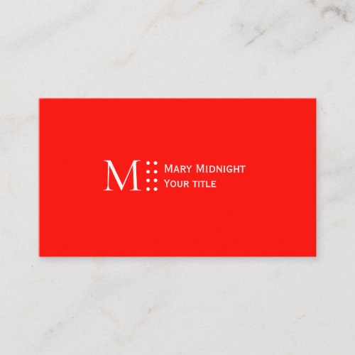  Solid Color QR code Modern Candy Apple Red Business Card