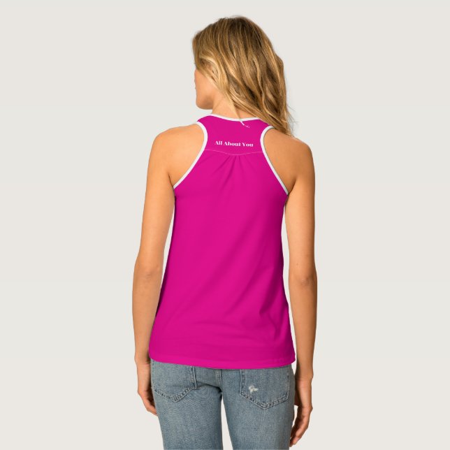 Solid Color Racerback Tank Top (Back Full)