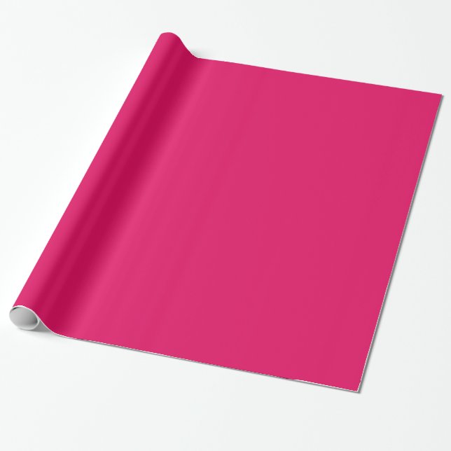 Solid Color: Raspberry Wrapping Paper (Unrolled)