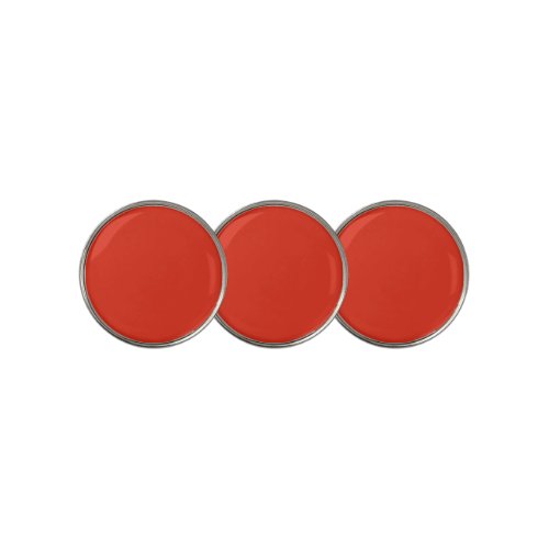 Solid color red apple golf ball marker