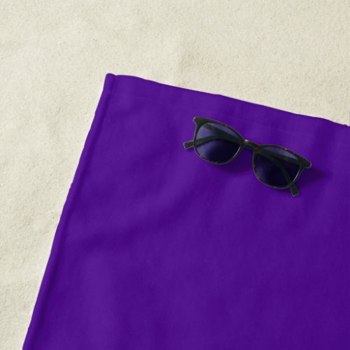 Solid color rich purple beach towel