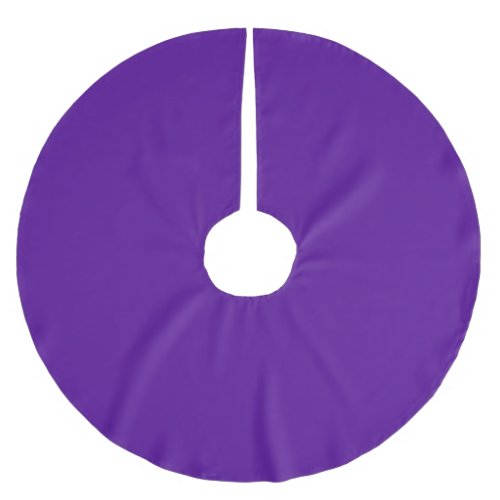 Solid color rich purple brushed polyester tree skirt