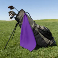 Solid color rich purple golf towel Zazzle