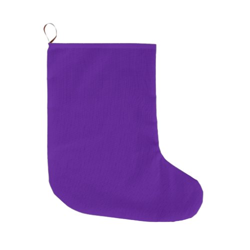 Solid color rich purple large christmas stocking