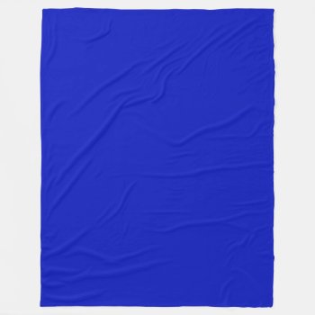 Solid Color: Royal Blue Fleece Blanket by FantabulousPatterns at Zazzle