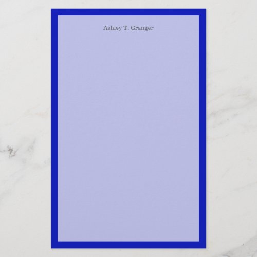 Solid Color Royal Blue Stationery