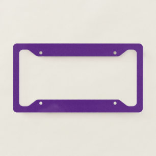 Solid Color Royal Purple License Plate Frame