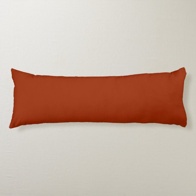 Solid color rust brown body pillow (Front)