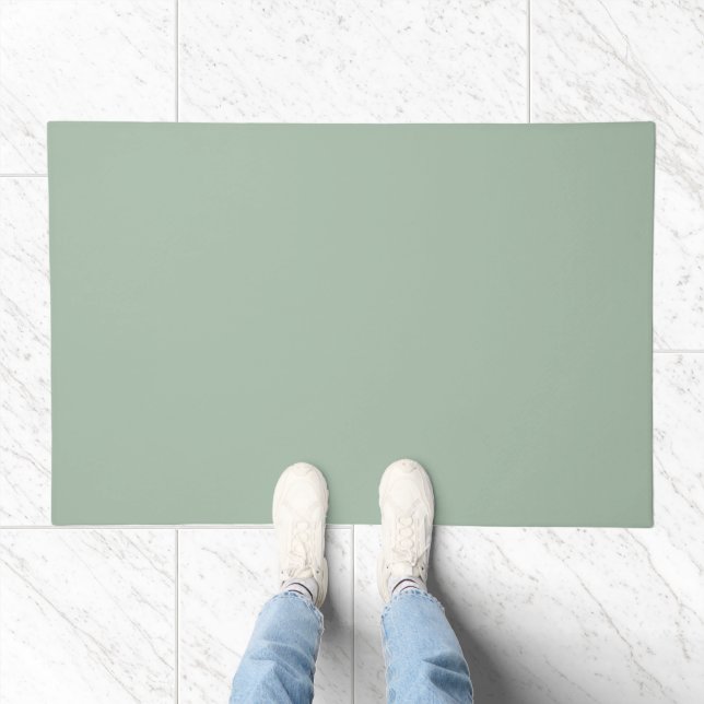 Solid color Sage Mist light green Doormat (Indoor)