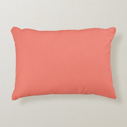 Solid color salmon coral accent pillow
