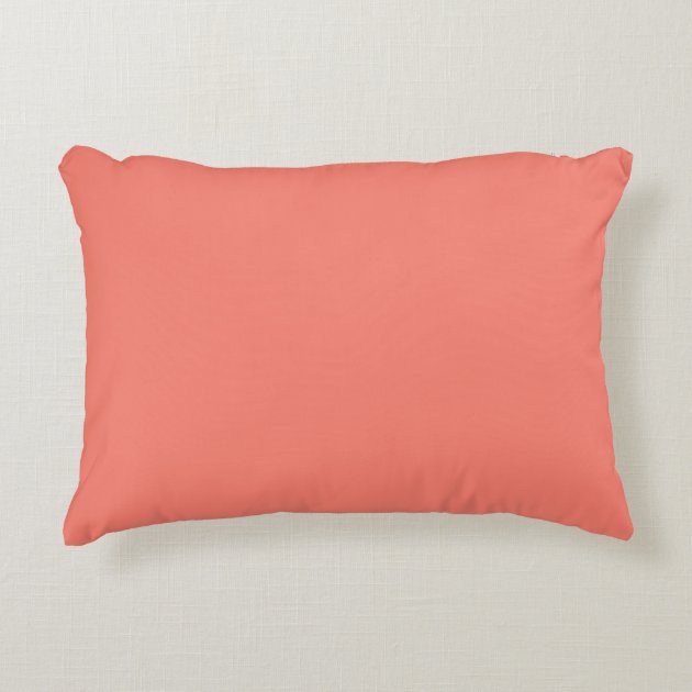 Coral color top pillow
