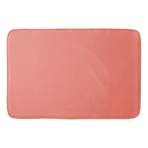 Solid color salmon coral bath mat