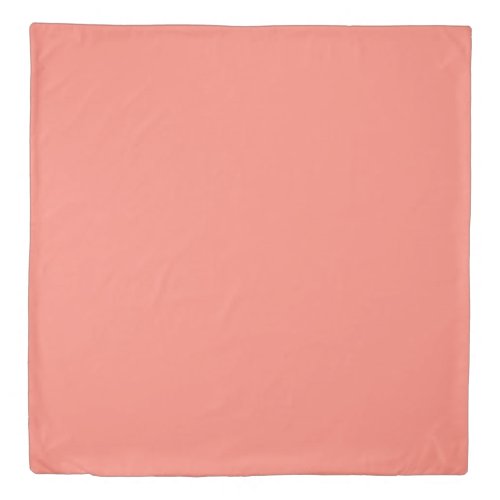 Solid color salmon coral duvet cover