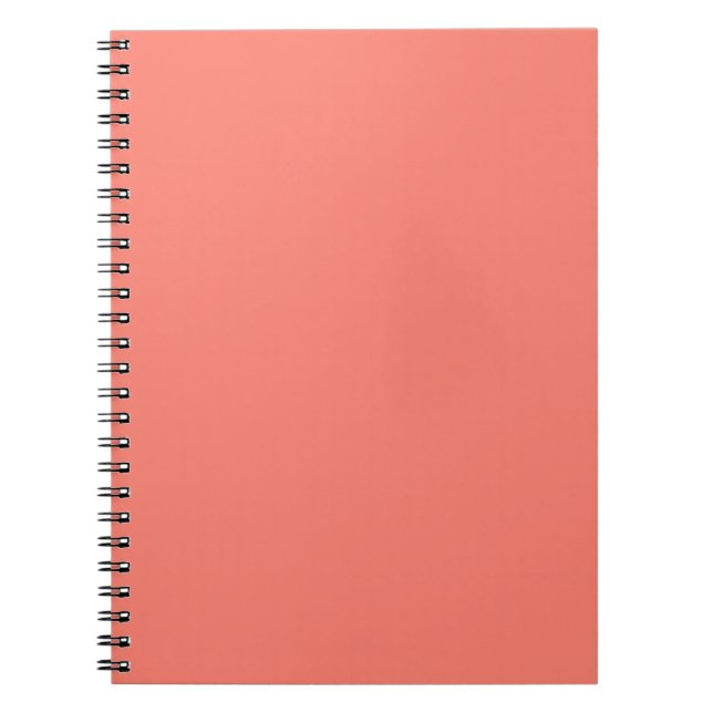 Solid color salmon coral notebook (Front)