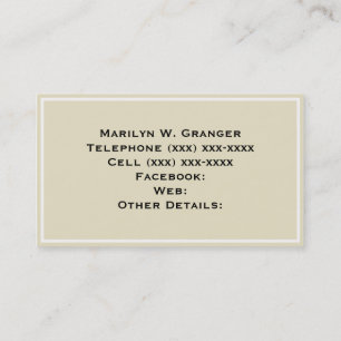 Solid Color: Sand Beige Business Card