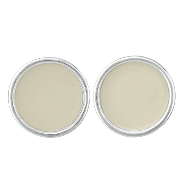 Solid Color: Sand Beige Cufflinks (Front)