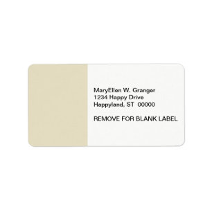 Solid Color: Sand Beige Label