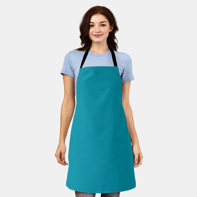 Solid color seaside teal apron (Worn)