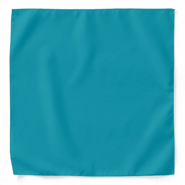 Solid color seaside teal bandana (Front)