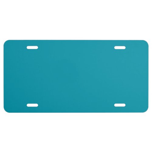Solid color seaside teal license plate