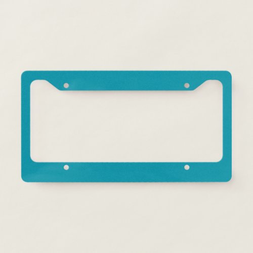 Solid color seaside teal license plate frame