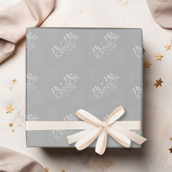 Solid Color Silver - Mr & Mrs Wedding Favors Wrapping Paper by JustWeddings at Zazzle