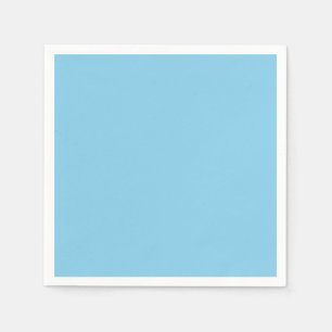 Solid Color Sky Blue Background Blank Napkins