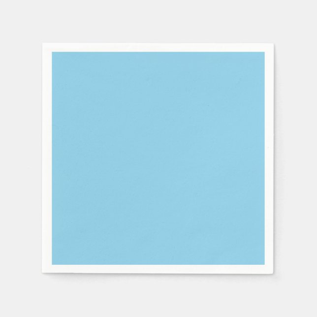 Solid Color Sky Blue Background Blank Napkins (Front)