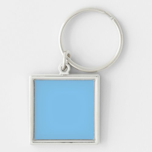 Solid color sky light blue keychain