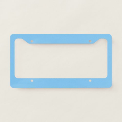 Solid color sky light blue license plate frame