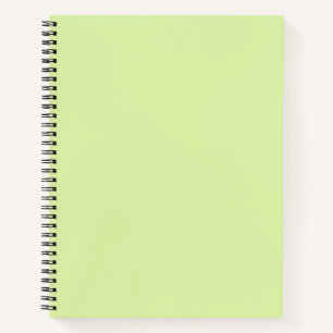 Solid color soft honeydew green notebook