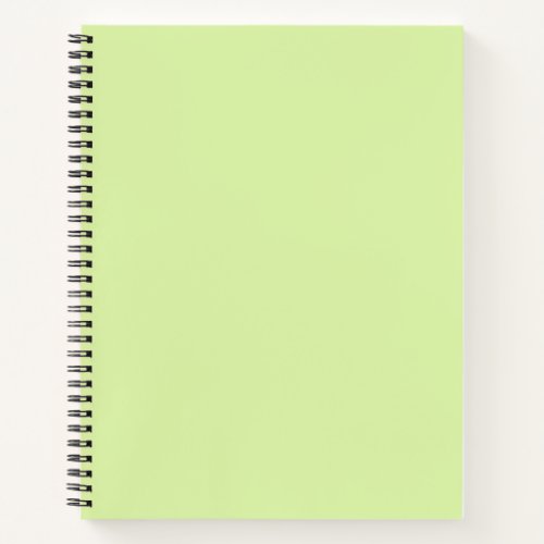 Solid color soft honeydew green notebook